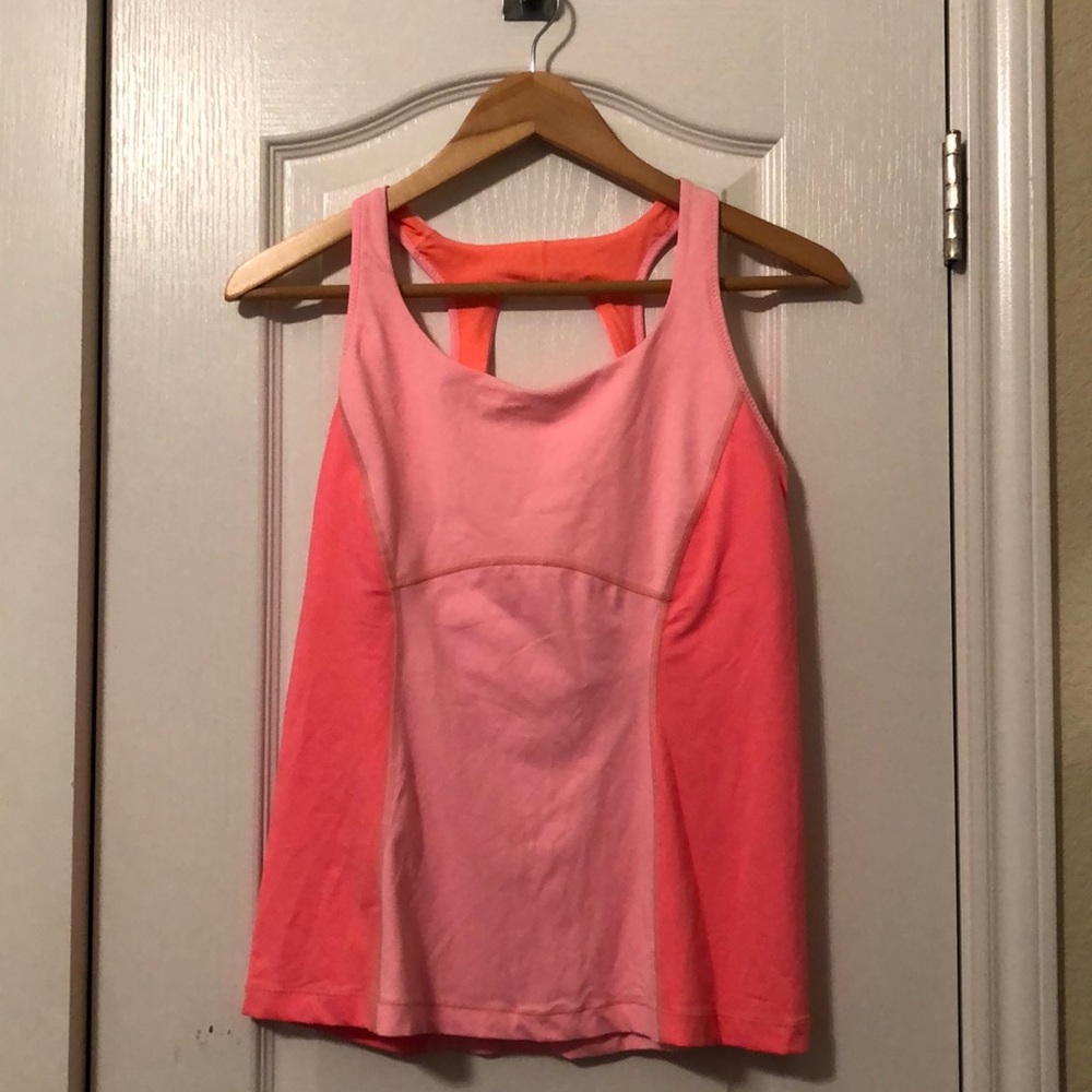 Tank top with built in bra shelf.
